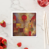Paul Klee Rode Ballon Abstracte Kleurrijke Kunst Servet (Insitu)