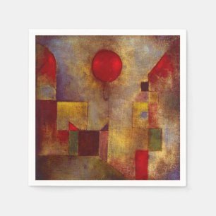 Paul Klee Rode Ballon Abstracte Kleurrijke Kunst Servet
