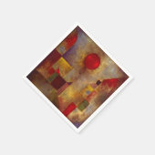 Paul Klee Rode Ballon Abstracte Kleurrijke Kunst Servet (Hoek)