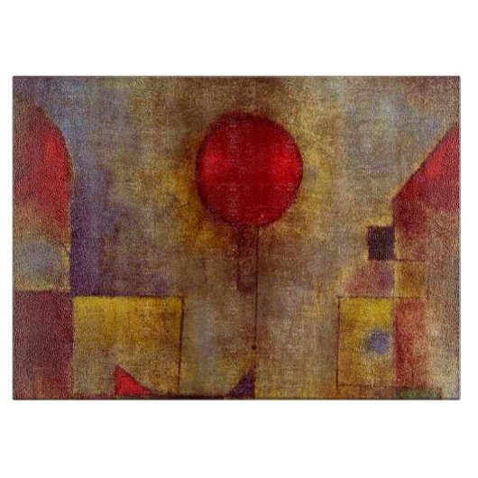 Paul Klee Rode Ballon Abstracte Kleurrijke Kunst Snijplank (Voorkant)