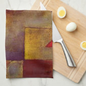 Paul Klee Rode Ballon Abstracte Kleurrijke Kunst Theedoek (Quarter Fold)