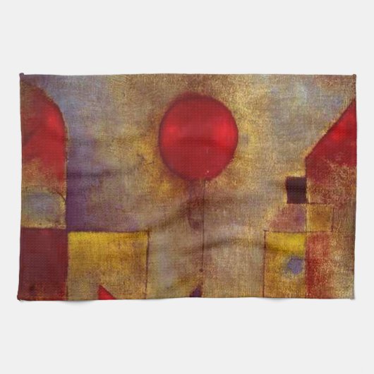 Paul Klee Rode Ballon Abstracte Kleurrijke Kunst Theedoek (Horizontaal)