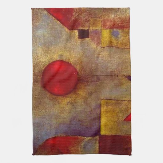 Paul Klee Rode Ballon Abstracte Kleurrijke Kunst Theedoek (Verticaal)