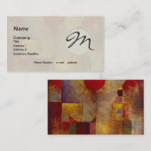 Paul Klee Rode Ballon Abstracte Kleurrijke Kunst Visitekaartje (Voorkant / Achterkant)