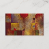 Paul Klee Rode Ballon Abstracte Kleurrijke Kunst Visitekaartje (Achterkant)