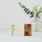 Paul Klee Rode Ballon Abstracte Kleurrijke Kunst Visitekaartje (Staand voorkant)