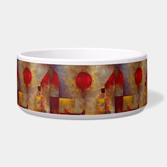 Paul Klee Rode Ballon Abstracte Kleurrijke Kunst Voerbakje (Voorkant)