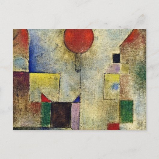 Paul Klee - Rode ballon Briefkaart (Voorkant)