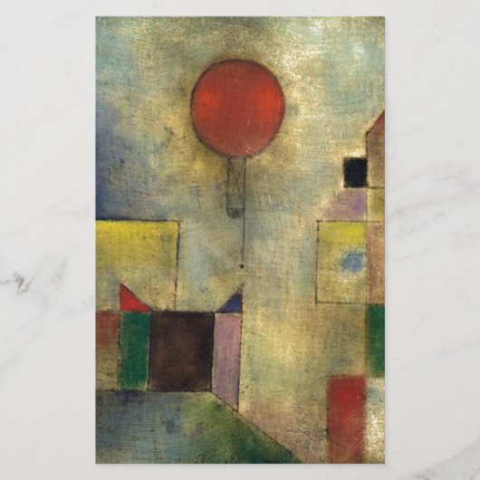 Paul Klee Rode ballon Briefpapier (Voorkant)
