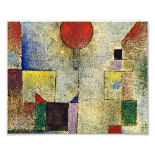 Paul Klee - Rode ballon Foto Afdruk (Voorkant)