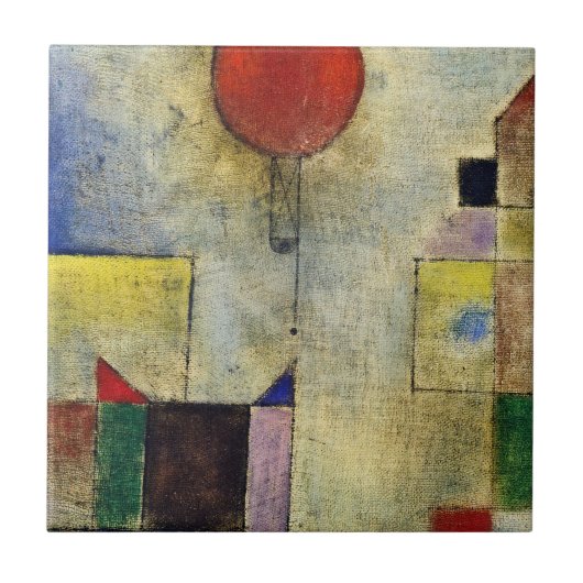 Paul Klee - Rode ballon Tegeltje (Voorkant)
