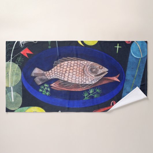 Paul Klee rond de vis Badhanddoek (Badhanddoek)