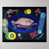 Paul Klee rond de vis Poster (Voorkant)