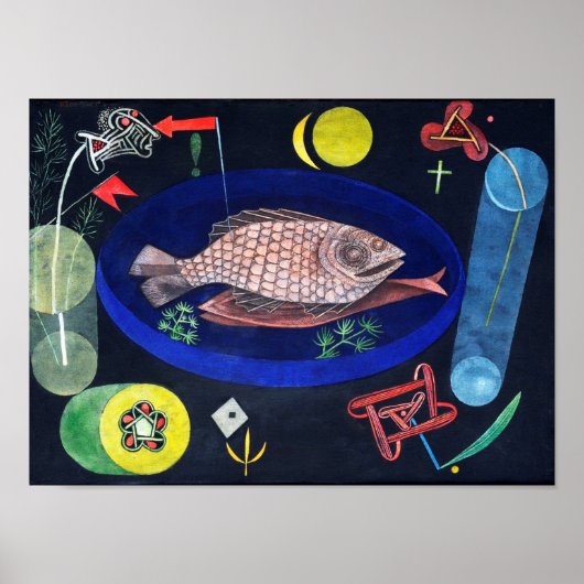 Paul Klee rond de vis Poster (Voorkant)