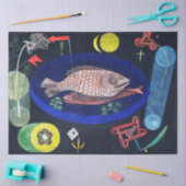 Paul Klee rond de vis Tissuepapier (Craft)