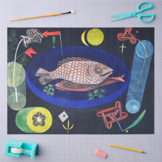 Paul Klee rond de vis Tissuepapier (Craft)