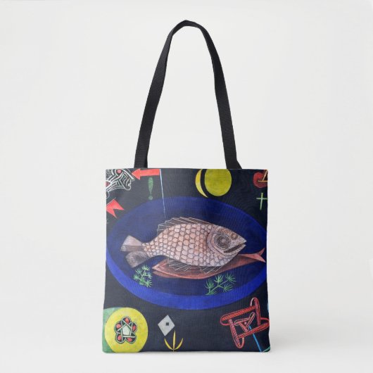 Paul Klee rond de vis Tote Bag (Voorkant)