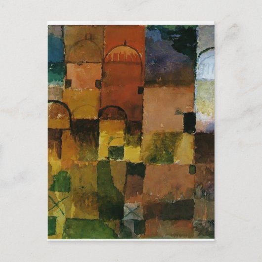 Paul Klee: Rood- en wittedomeinen Briefkaart (Voorkant)