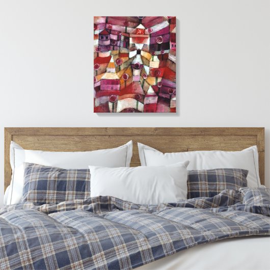 Paul Klee Roos Garden Canvas Afdruk (Insitu (Slaapkamer))