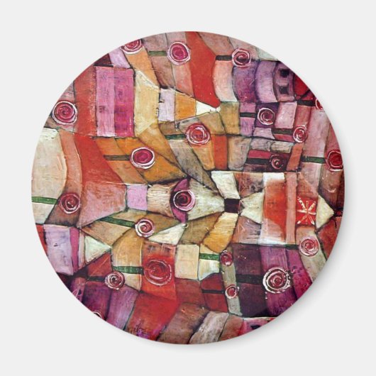 Paul Klee - Roos Tuin Magneet (Voorkant)