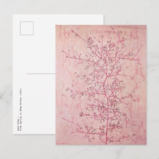 Paul Klee - Roze lente in Deep Winter Briefkaart (Voorkant / Achterkant)