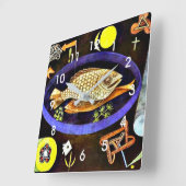 Paul Klee schilderij, Aroundfish Vierkante Klok (Hoek)