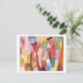 Paul Klee schilderij "Beweging van gewelfde kamers Briefkaart (Staand voorkant)