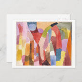 Paul Klee schilderij "Beweging van gewelfde kamers Briefkaart (Voorkant / Achterkant)