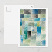 Paul Klee schilderij, "Eerste huis in een nederzet Briefkaart (Voorkant / Achterkant)