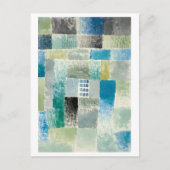 Paul Klee schilderij, "Eerste huis in een nederzet Briefkaart (Voorkant)