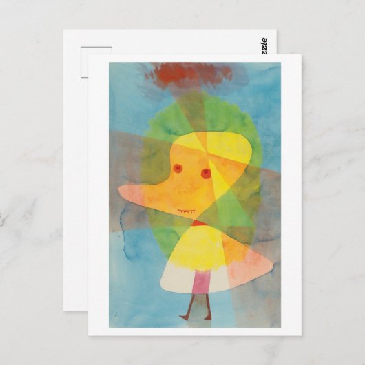 Paul Klee schilderij: "Kleine Tuingeest" 1929 Briefkaart (Voorkant / Achterkant)