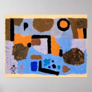 Paul Klee schilderij, met de twee verliezers Poster