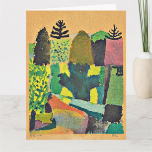Paul Klee schilderij, Park, Holiday Kaart