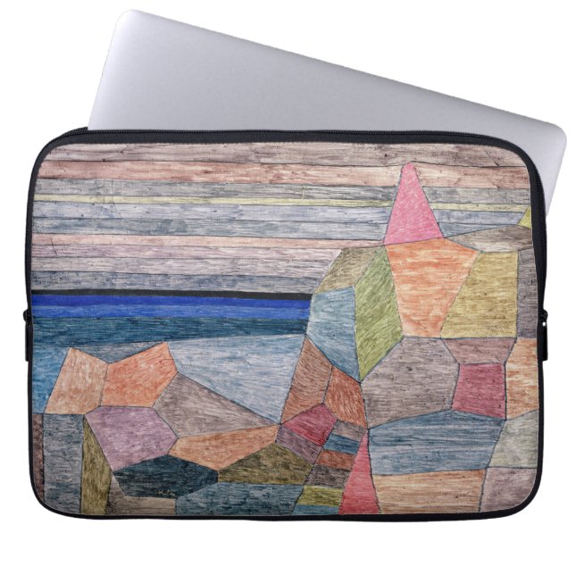 Paul Klee schilderij, Promontorio Ph. Laptop Sleeve (Voorkant)