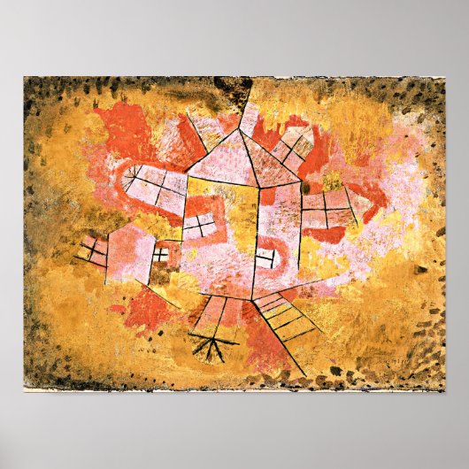 Paul Klee schilderij, Revolving House Poster (Voorkant)