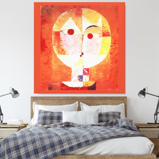Paul Klee Senecio Canvas Afdruk (Insitu (Slaapkamer))