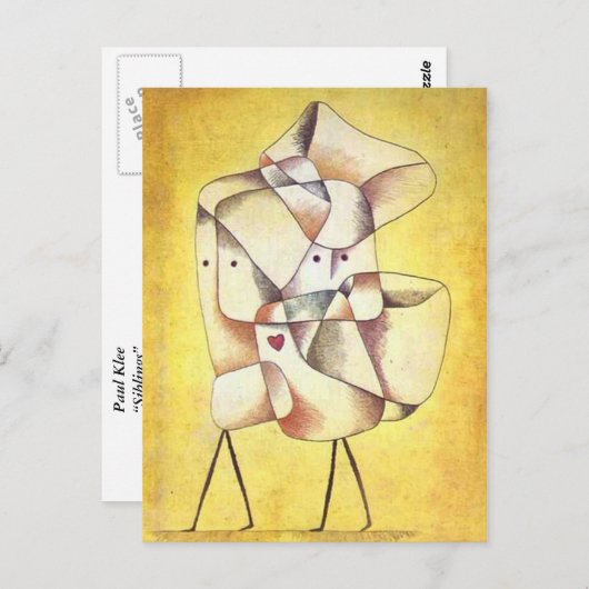 Paul Klee - Siblings Briefkaart (Voorkant / Achterkant)