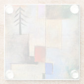 Paul Klee - Small Fir Afbeelding Glazen Onderzetter (Achterkant)
