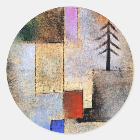 Paul Klee - Small Fir Afbeelding Ronde Sticker (Voorkant)