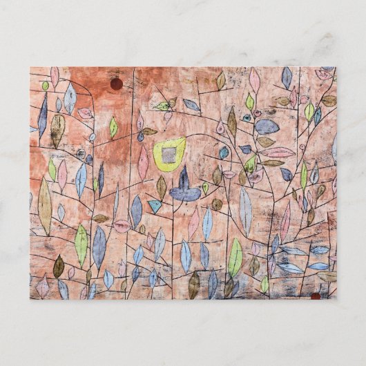 Paul Klee - Spaarzame bladeren Briefkaart (Voorkant)