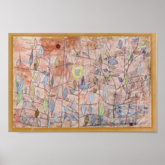 Paul Klee- Sparse foliage Poster (Voorkant)