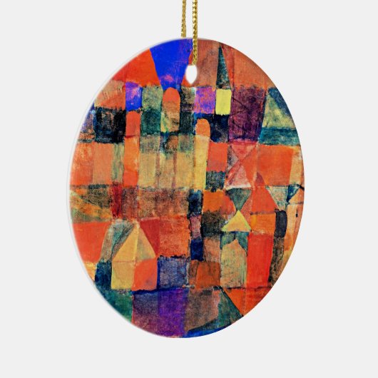 Paul Klee - Stad met de Drie Domes Keramisch Ornament (Rechts)