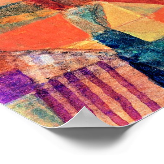 Paul Klee - Stad met de Drie Domes Poster (Hoek)