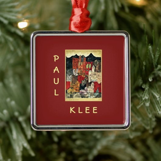 Paul Klee - Stad van de Kerken Metalen Ornament (Boom)