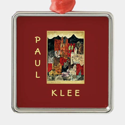 Paul Klee - Stad van de Kerken Metalen Ornament (Voorkant)
