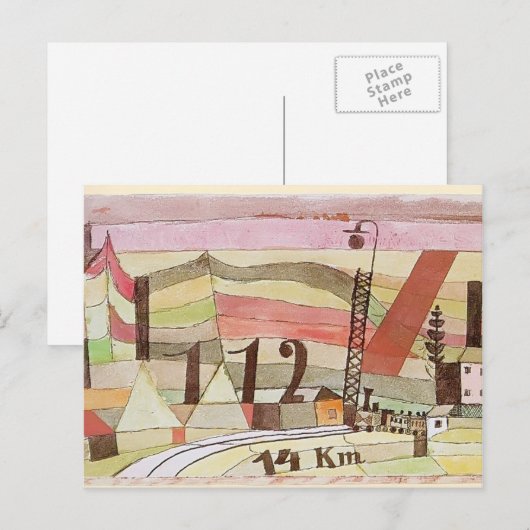 Paul Klee- Station L 112 Briefkaart (Voorkant / Achterkant)