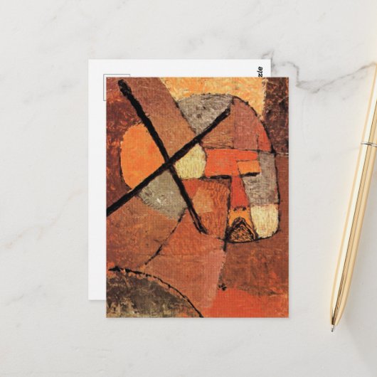 Paul Klee - Stopte van de lijst Briefkaart (Voorkant / Achterkant in situ)