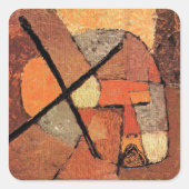 Paul Klee - Stopte van de lijst Vierkante Sticker (Voorkant)