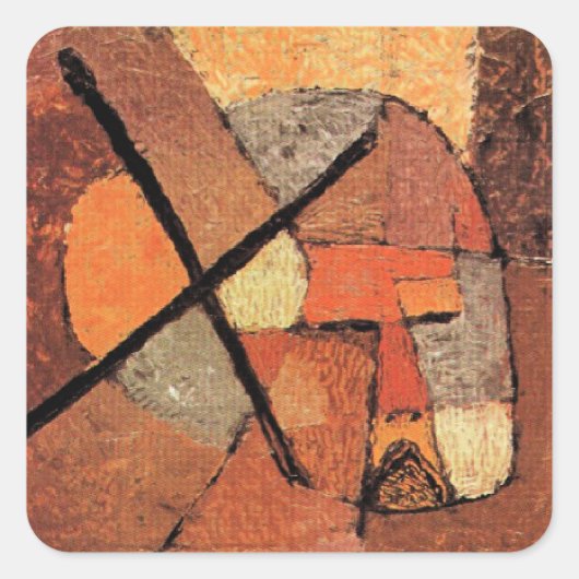 Paul Klee - Stopte van de lijst Vierkante Sticker (Voorkant)