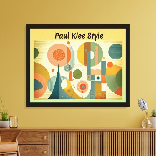 Paul Klee Style Canvas Afdruk (Insitu (Woonkamer))